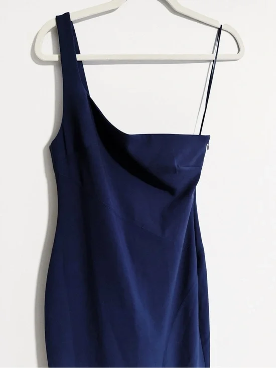 Likely - Dark Blue Camden One Shoulder Gown